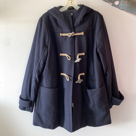 American Eagle Outfitters Hooded Toggle Coat w/Petticoat Waist - Picture 1 of 7